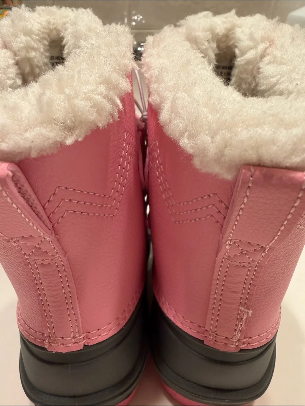 Cat & Jack Pink Winter Boots Waterproof, Size 8 Toddler Girl
